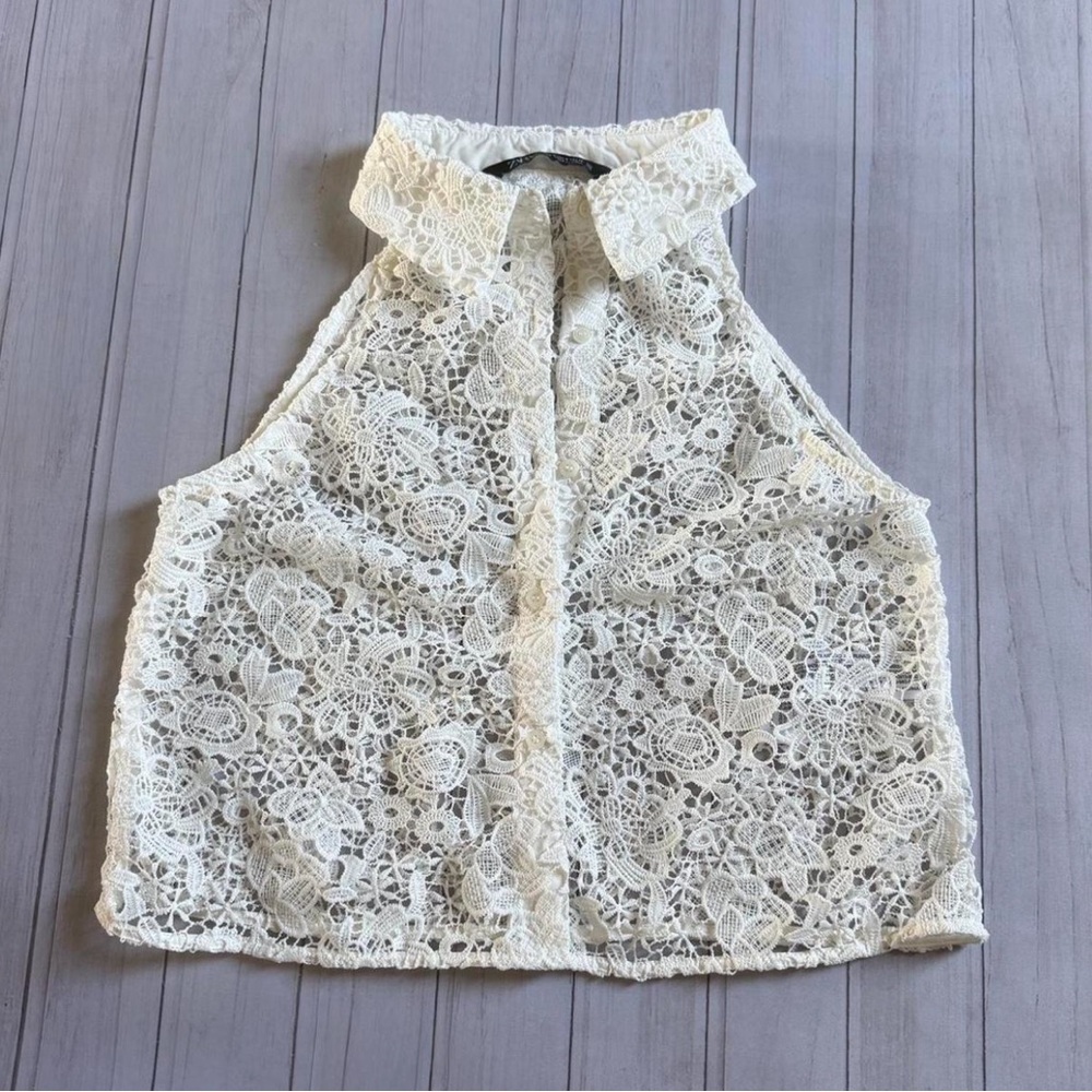 Lace Zara Button Down Tank Top